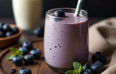 Quick and Easy Herbalife Vanilla Blueberry Protein Shake Recipe