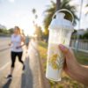 lifestyle-dynamic Sports lifestyle with fiber drink