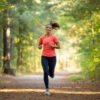 Woman in her late 30s jogging