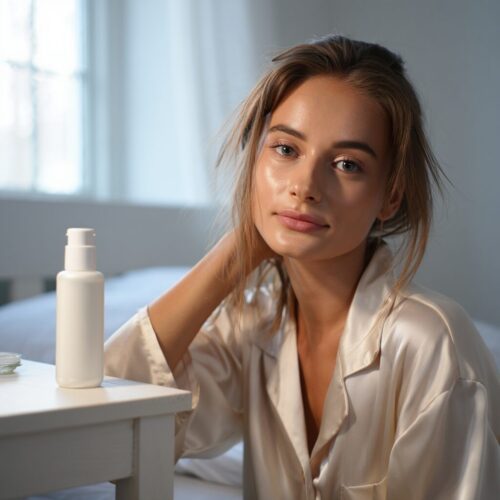 Woman with a naturally radiant and hydrated complexion