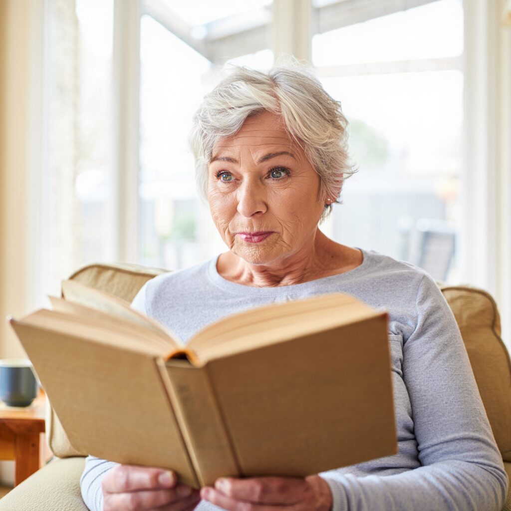 Healthy, alert-looking senior in their late 60s